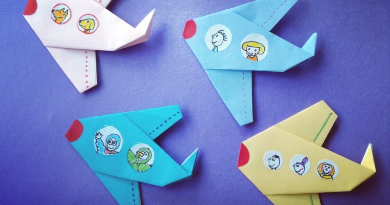 Air planes made of Origami paper