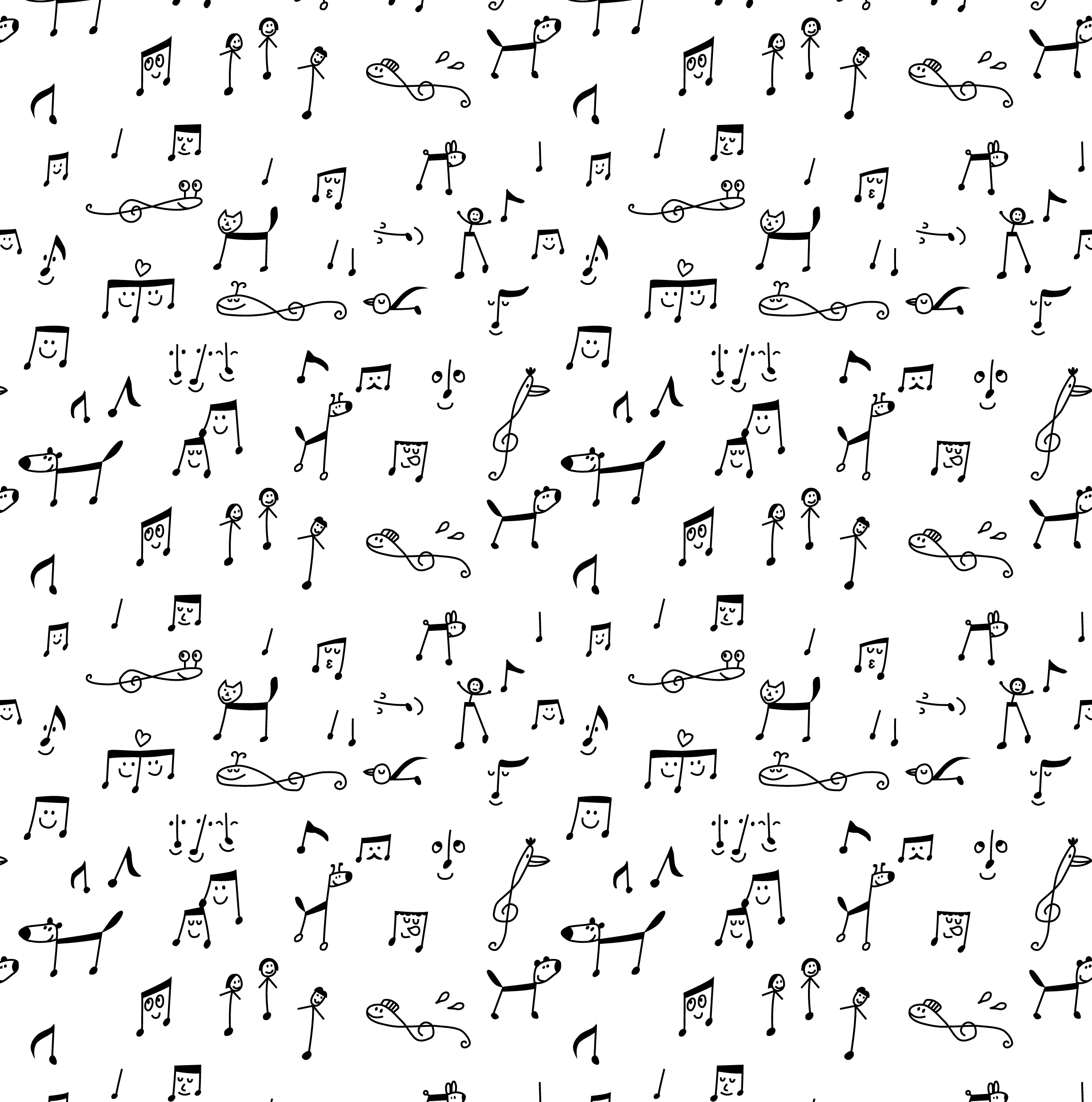 Pattern -music notes-